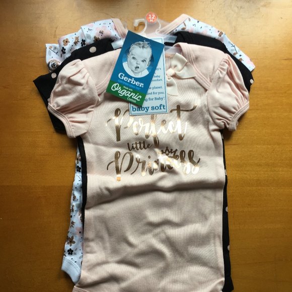 Gerber "Perfect Little Princess" Onesies - 12M - Picture 1 of 3